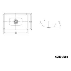 Kaldewei Unterbauwaschtisch Cono rechteckig 112x382x869mm, Manhattan, ohne HL, o... KALDEWEI-902406003199 4055761180917 (Abb. 1)
