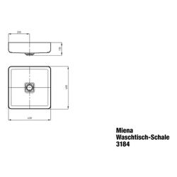 Kaldewei Schale Miena rechteckig 119x400x400mm, Warm Grey 60, ohne HL, ohne ÜL m... KALDEWEI-909506003671 4055761250559 (Abb. 1)
