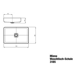 Kaldewei Schale Miena rechteckig 119x380x580mm, Bahamabeige, ohne HL, ohne ÜL mi... KALDEWEI-909606003030 4055761137171 (Abb. 1)