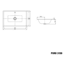 Kaldewei Unterbauwaschtisch Puro rechteckig 115x385x460mm, Manhattan/Mattschwarz... KALDEWEI-900907253199 4063728861786 (Abb. 1)