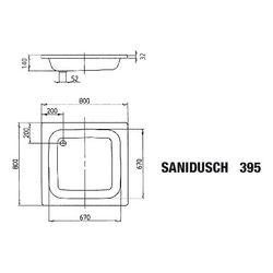 Kaldewei Duschwanne Sanidusch Rechteckig 32/140x800x800mm d. 52mm Alpinweiß/Weiß... KALDEWEI-331000010001 4001112133231 (Abb. 1)