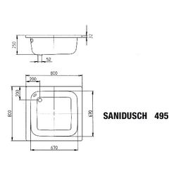 Kaldewei Duschwanne Sanidusch Rechteckig 32/250x800x800mm d. 52mm Alpinweiß/Weiß... KALDEWEI-332000010001 4001112147528 (Abb. 1)