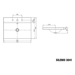 Kaldewei Aufsatzwaschtisch Silenio rechteckig 123x460x900mm, Alpinweiß, 3 HL, oh... KALDEWEI-904006273001 4055761012188 (Abb. 1)