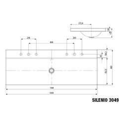 Kaldewei Aufsatz-Doppelwaschtisch Silenio rechteckig 123x460x1200mm, Alpinweiß, ... KALDEWEI-906406373001 4055761020626 (Abb. 1)