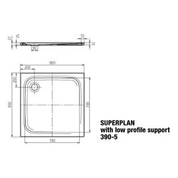 Kaldewei Duschwanne Superplan Classic Rechteckig 32/25x900x900mm d. 90mm Alpinwe... KALDEWEI-446947980001 4001112910795 (Abb. 1)