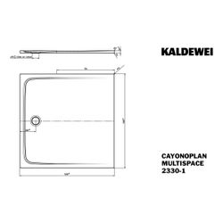 Kaldewei Duschwanne Cayonoplan Multispace Rechteckig 32/17x1200x1200mm d. 90mm A... KALDEWEI-414033032711 4055761211468 (Abb. 1)