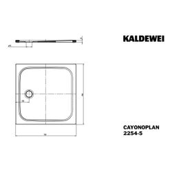 Kaldewei Duschwanne Cayonoplan Rechteckig 32/18x900x900mm d. 90mm Alpinweiß/Weiß... KALDEWEI-361447930001 4055761078375 (Abb. 1)