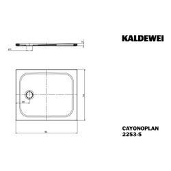 Kaldewei Duschwanne Cayonoplan Rechteckig 32/18x900x750mm d. 90mm Alpinweiß/Weiß... KALDEWEI-361347943001 4063727832176 (Abb. 1)