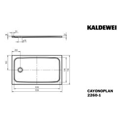 Kaldewei Duschwanne Cayonoplan Rechteckig 32/18x1200x700mm d. 90mm Alpinweiß Mat... KALDEWEI-362000013711 4063727849051 (Abb. 1)