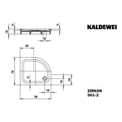 Kaldewei Duschwanne Zirkon Viertelkreis 32/35x750x900mm d. 90mm Pergamon, m. Wan... KALDEWEI-455548040231 4001112659656 (Abb. 1)