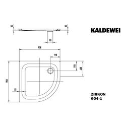 Kaldewei Duschwanne Zirkon Viertelkreis 32/35x900x900mm d. 90mm Alpinweiß/Weiß, ... KALDEWEI-456900011001 4063728690355 (Abb. 1)