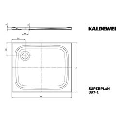 Kaldewei Duschwanne Superplan Classic Rechteckig 32/25x900x750mm d. 90mm Manhatt... KALDEWEI-447730003199 4001112712627 (Abb. 1)