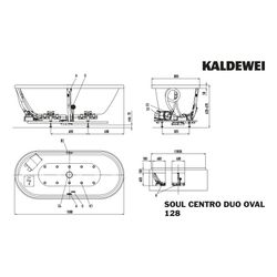 Kaldewei Badewanne Centro Duo Whirl Soul oval 485x800x1800mm Rechts 195l Alpinwe... KALDEWEI-282860520001 4055761281195 (Abb. 1)