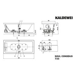 Kaldewei Badewanne Conoduo Whirl Soul rechteckig 445x800x1800mm Links 159l Alpin... KALDEWEI-235160590001 4063728640268 (Abb. 1)