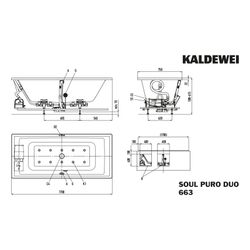 Kaldewei Badewanne Puro Duo Whirl Soul rechteckig 420x750x1700mm Rechts 122l Alp... KALDEWEI-266360543001 4055761273985 (Abb. 1)