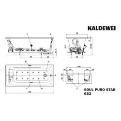 Kaldewei Badewanne Puro Whirl Soul rechteckig 420x750x1700mm Links 137l Alpinwei... KALDEWEI-256260560001 4063728639859 (Abb. 1)
