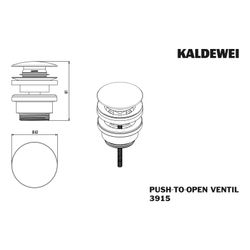 Kaldewei Push to open Ventil WB 3915 für Waschtische mit Überlauf, runder Deckel... KALDEWEI-910500010676 4055761242172 (Abb. 1)