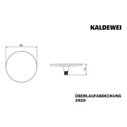 Kaldewei Design Überlauf-Abdeckung WB 3920 für Überlaufgarnitur Waschtische, Mat... KALDEWEI-699801340676 4055761324328 (Abb. 1)