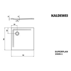 Kaldewei Duschwanne Superplan Rechteckig 32/25x900x900mm d. 90mm Alpinweiß/Weiß,... KALDEWEI-384800010001 4055761319591 (Abb. 1)