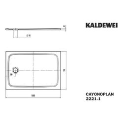 Kaldewei Duschwanne Cayonoplan Rechteckig 32/18x1000x700mm d. 90mm Alpinweiß/Wei... KALDEWEI-375100011001 4063728695770 (Abb. 1)