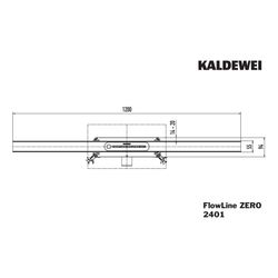 Kaldewei Duschablauf Flowline Zero 1200x55mm, Mattschwarz 100... KALDEWEI-940100010676 4063728680394 (Abb. 1)