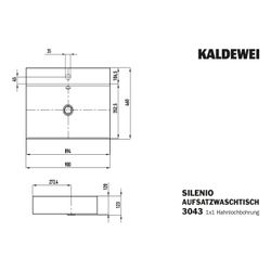 Kaldewei Aufsatzwaschtisch Silenio rechteckig 123x460x900mm Rh. 120mm, Alpinweiß... KALDEWEI-904206013001 4001112974759 (Abb. 1)