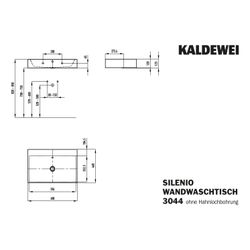 Kaldewei Wandwaschtisch Silenio rechteckig 123x460x600mm, Alpinweiß, ohne HL, oh... KALDEWEI-904306313001 4055761014984 (Abb. 1)
