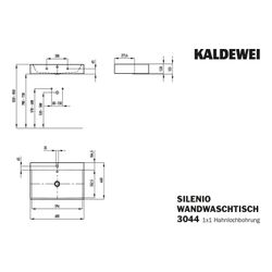Kaldewei Wandwaschtisch Silenio rechteckig 123x460x600mm, Alpinweiß, 1 HL, ohne ... KALDEWEI-904306303001 4055761014977 (Abb. 1)