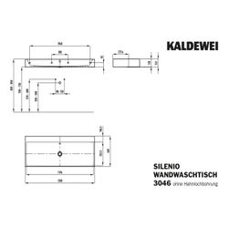 Kaldewei Wandwaschtisch Silenio rechteckig 123x460x1200mm, Alpinweiß, ohne HL, o... KALDEWEI-904506313001 4055761015028 (Abb. 1)