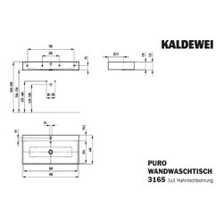 Kaldewei Wandwaschtisch Puro rechteckig 125x460x900mm, Warm Grey 10/Alpinweiß, 1... KALDEWEI-901507193668 4063728497275 (Abb. 1)