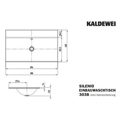 Kaldewei Einbauwaschtisch Silenio rechteckig 123x460x900mm, Schwarz/Mattschwarz,... KALDEWEI-907807253701 4063728857178 (Abb. 1)