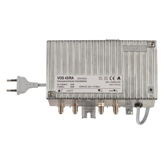 Kathrein Hausanschlussverstärker VOS 43/RA, 34/40dB 5-65/85-1006 MHz, F-Connector