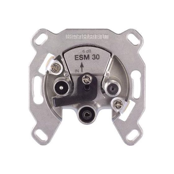 Kathrein Modem-Durchschleifdose ESM 32, 10dB, 80x80x40mm, Edelstahl, Aluminium