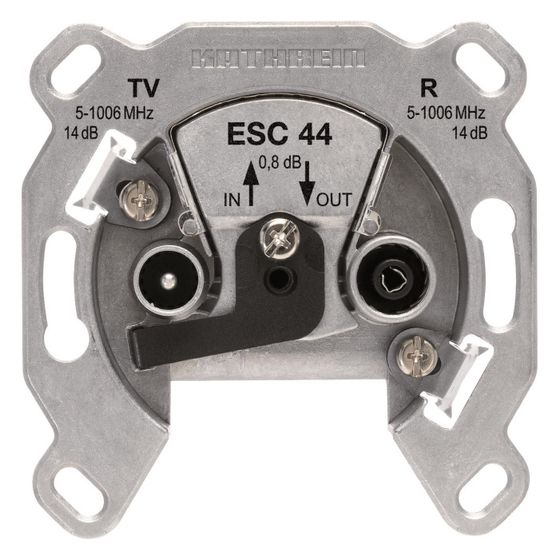 Kathrein Antennendose Durchgang ESC 44, 5-2150MHz 14dB, Edelstahl, Aluminium