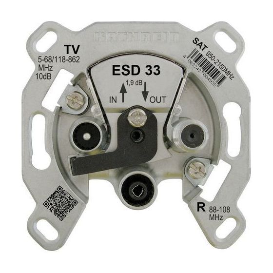 Kathrein Durchschleifdose ESD 33, 80x80x40mm, Edelstahl, Aluminium