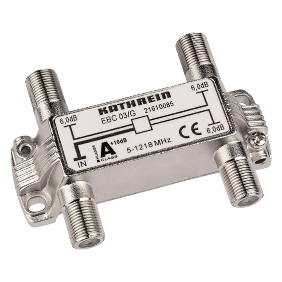 Kathrein Verteiler EBC 03/G, 6dB, 5-1218MHz, F-Connector