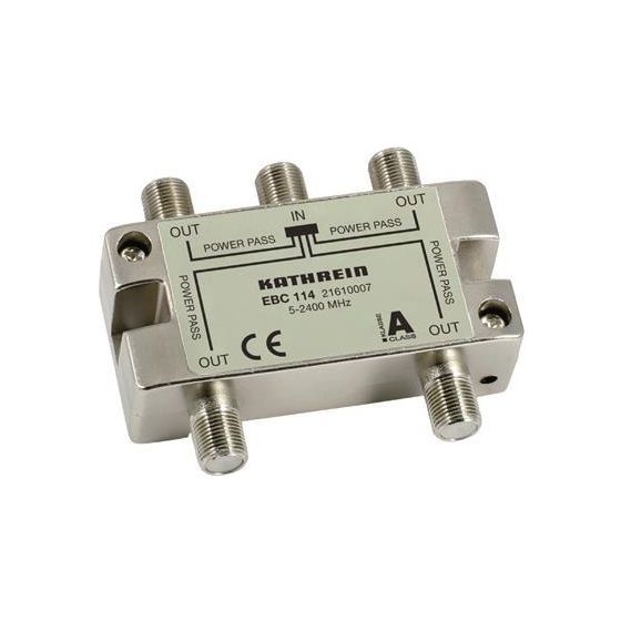 Kathrein F-Verteiler EBC 114, 5-2400 MHz, 4 Ausgänge, F-Connector
