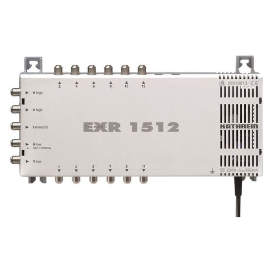 Kathrein Multischalter EXR 1512, 5 Eingänge, 12 Teilnehmeranschlüsse, 47-862/950-2150 MHz