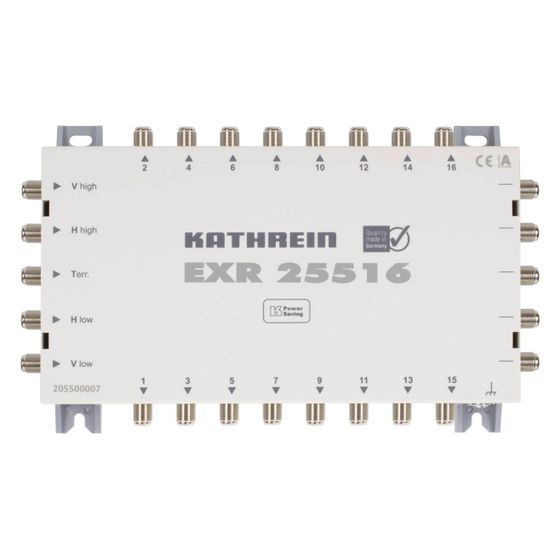 Kathrein Multischalter EXR 25516, 5 Eingänge, 16 Teilnehmeranschlüsse