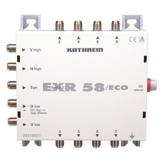 Kathrein Multischalter EXR 58/ECO, 5 Eingänge, 8 Teilnehmeranschlüsse
