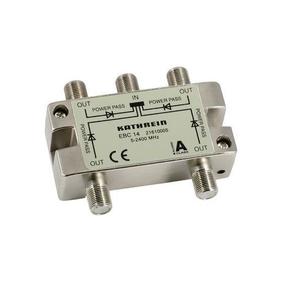 Kathrein F-Verteiler EBC 14, 4 Ausgänge, 5-2400MHz, 13dB, F-Connector