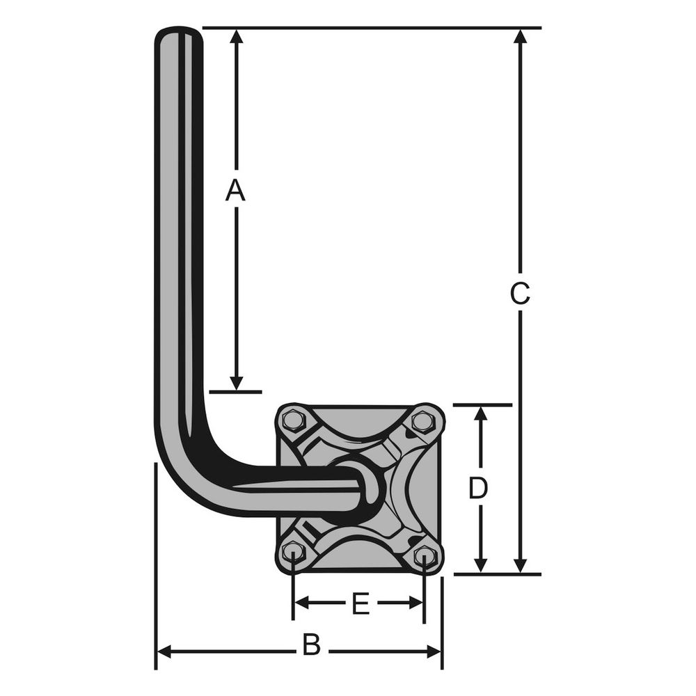 Kathrein Wandausleger ZAS 63, 50cm, Stahl... KATHREIN-218686 4021121342592 (Abb. 4)