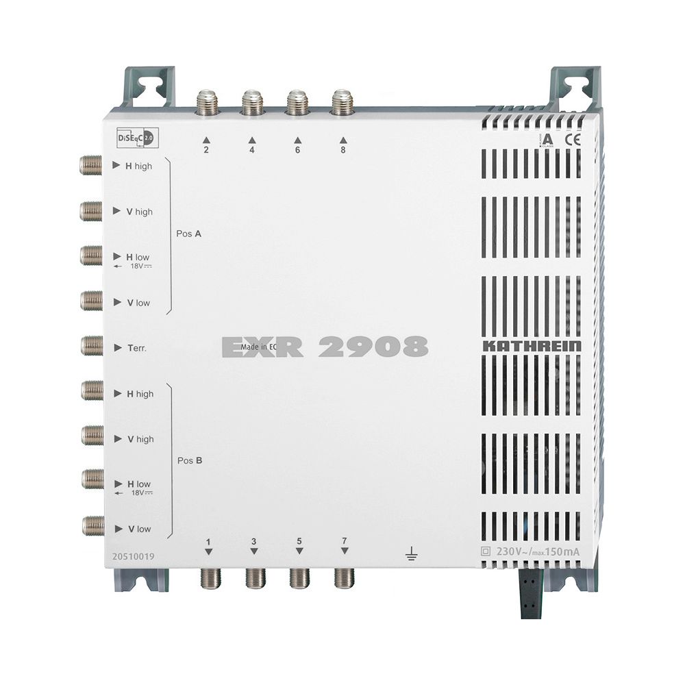 Kathrein Multischalter EXR 2908, 9 Eingänge, 8 Teilnehmeranschlüsse, kaskadierbar... KATHREIN-20510019 4021121464096 (Abb. 3)