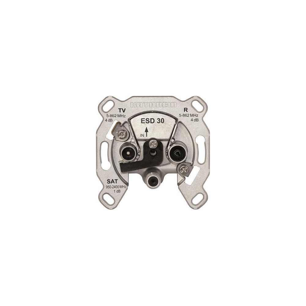 Kathrein Antennendose TWIN-Stichdose ESD 30, 5-2400MHz, Edelstahl, Aluminium... KATHREIN-274209 4021121140617 (Abb. 2)