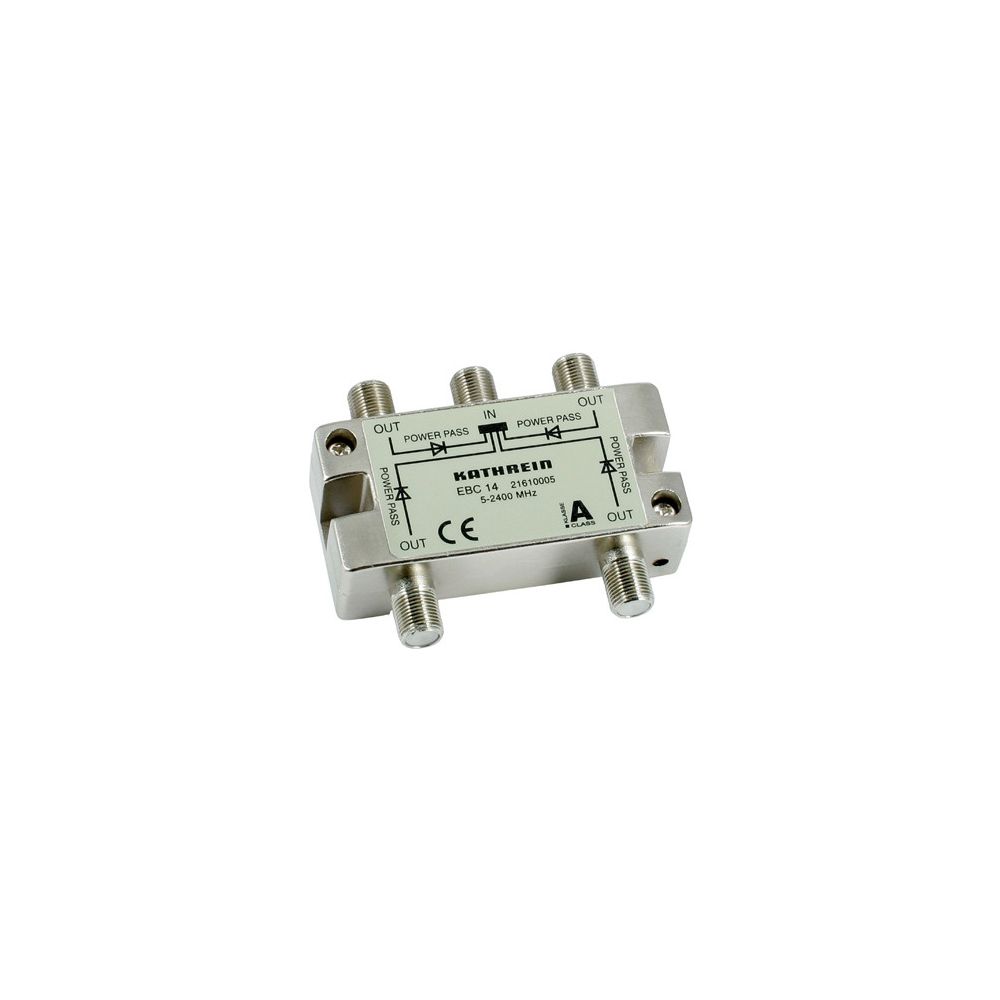 Kathrein F-Verteiler EBC 14, 4 Ausgänge, 5-2400MHz, 13dB, F-Connector... KATHREIN-21610005 4021121456268 (Abb. 2)