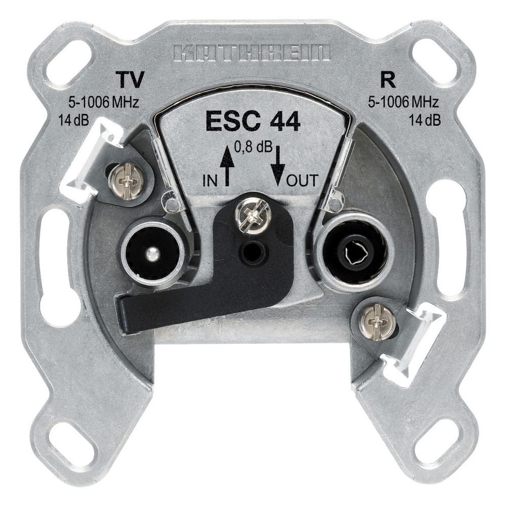 Kathrein Antennendose Durchgang ESC 44, 5-2150MHz 14dB, Edelstahl, Aluminium... KATHREIN-21110014 4021121548079 (Abb. 2)
