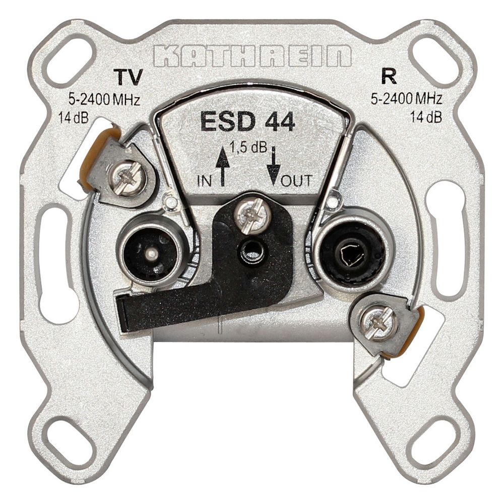 Kathrein Antennendose Durchgang ESD 44, 2fach 4-2400MHz, Aluminium... KATHREIN-274418 4021121141973 (Abb. 3)