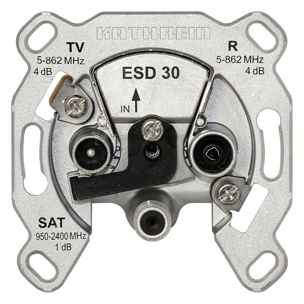 Kathrein Antennendose TWIN-Stichdose ESD 30, 5-2400MHz, Edelstahl, Aluminium... KATHREIN-274209 4021121140617 (Abb. 3)