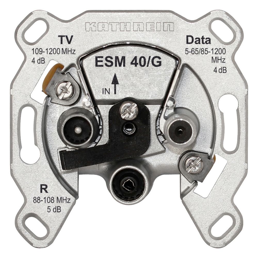 Kathrein Modem-Einzelanschlussdose ESM 40/G, 3fach, 80x80x40mm, Edelstahl, Aluminium... KATHREIN-21110053 4021121527654 (Abb. 2)