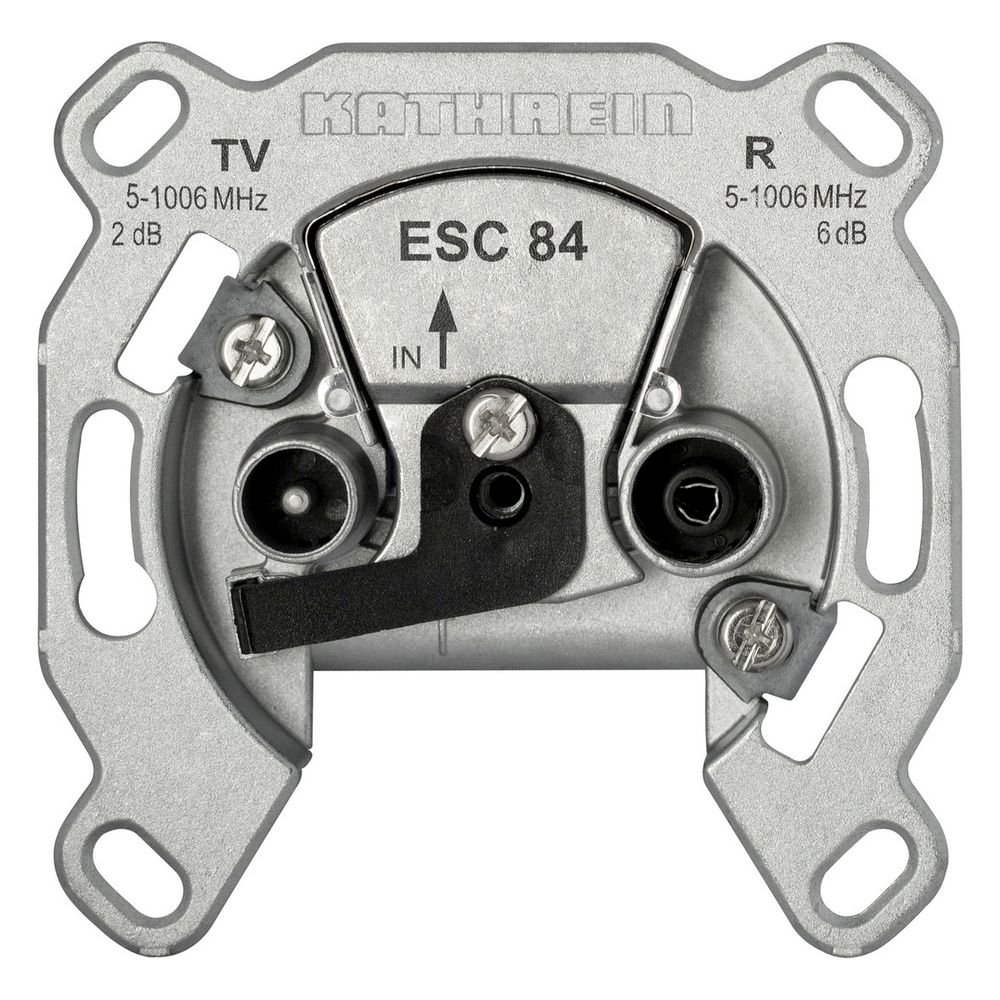 Kathrein Antennensteckdose ESC 84, 5-108/5-862MHz, 1,8dB, Unterputz, Edelstahl, Alum... KATHREIN-21110009 4021121447228 (Abb. 2)
